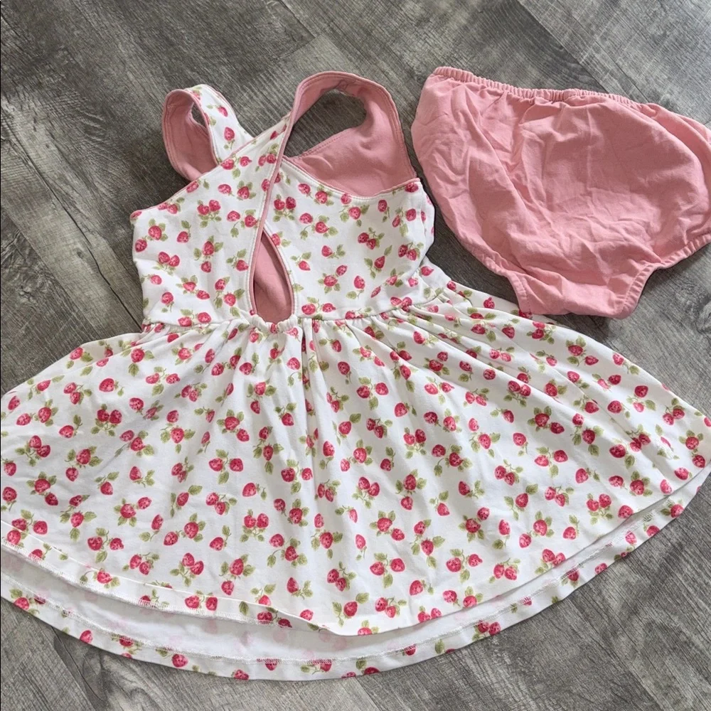 Ralph Lauren Strawberry Sleeveless Dress with matching bloomers 18M